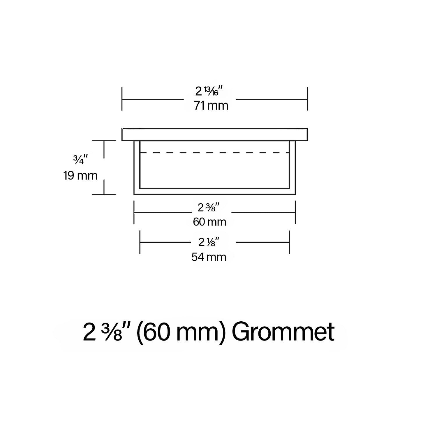 GROMMET, FLEXIBLE, 60MM, BLACK