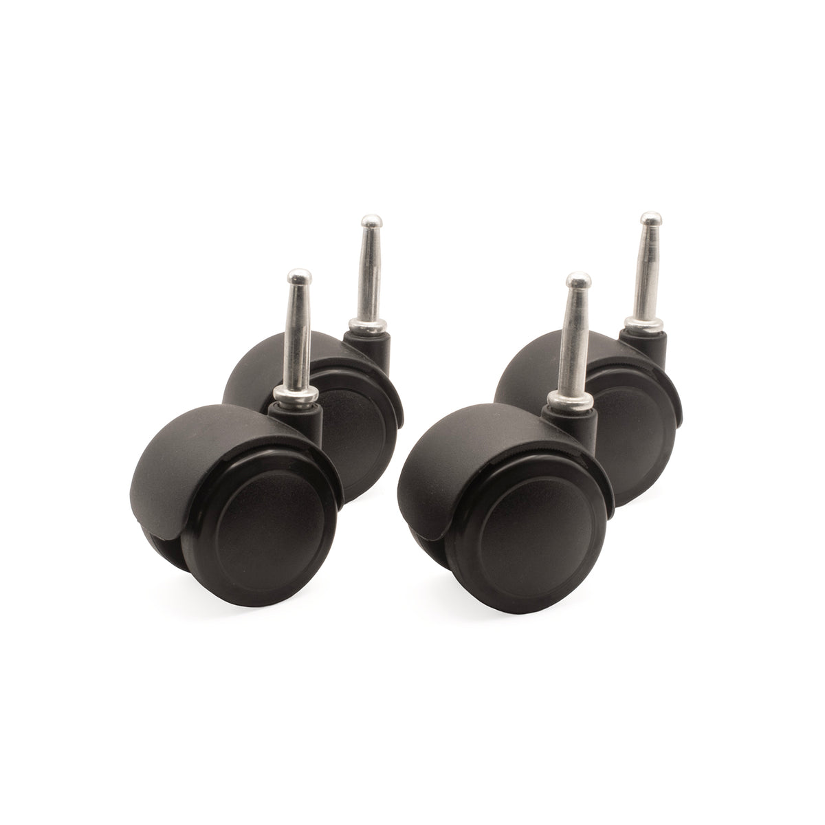 REVERSE BRAKE SAFETY SERIES CASTER, SOFT WHEEL, W-STEM, 4/ST