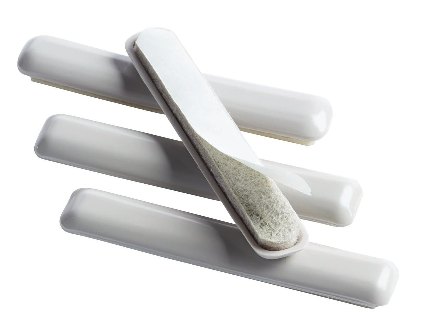 FURNITURE SLIDERS, SELF-ADHESIVE, 3/4"X4" STRIPS, 4/PK