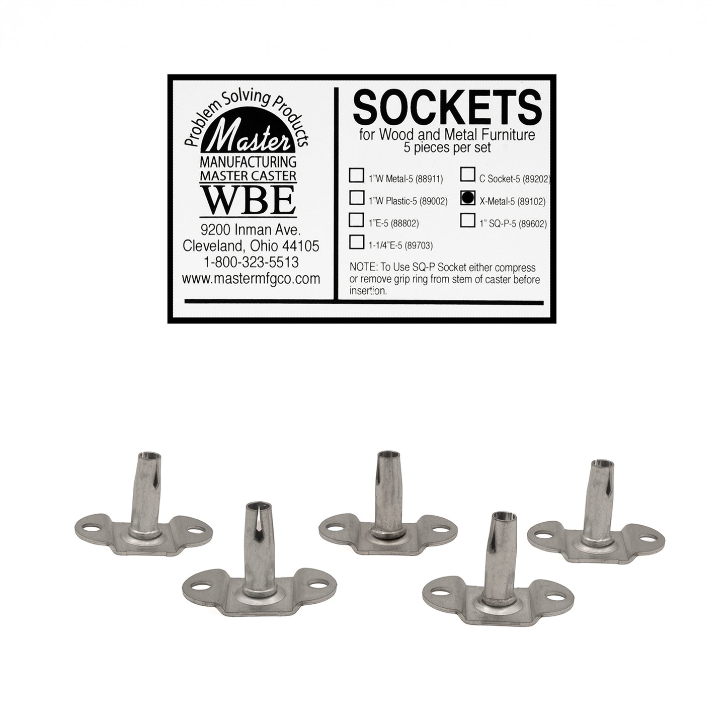 SOCKET X, FOR WORN HOLE WOOD, 5/ST