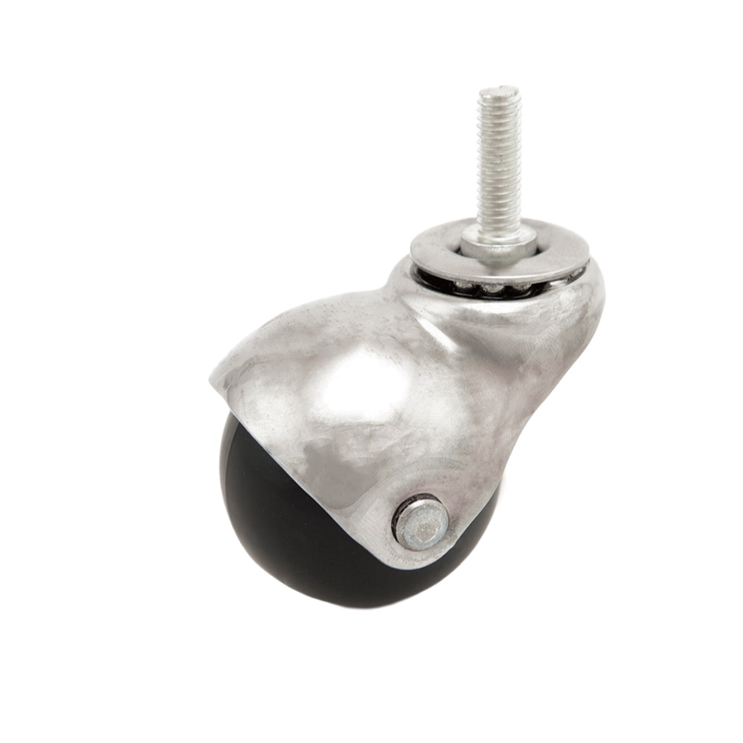 SUPERBALL 2" CASTER, S-STEM, BRT. CHROME, 5/ST