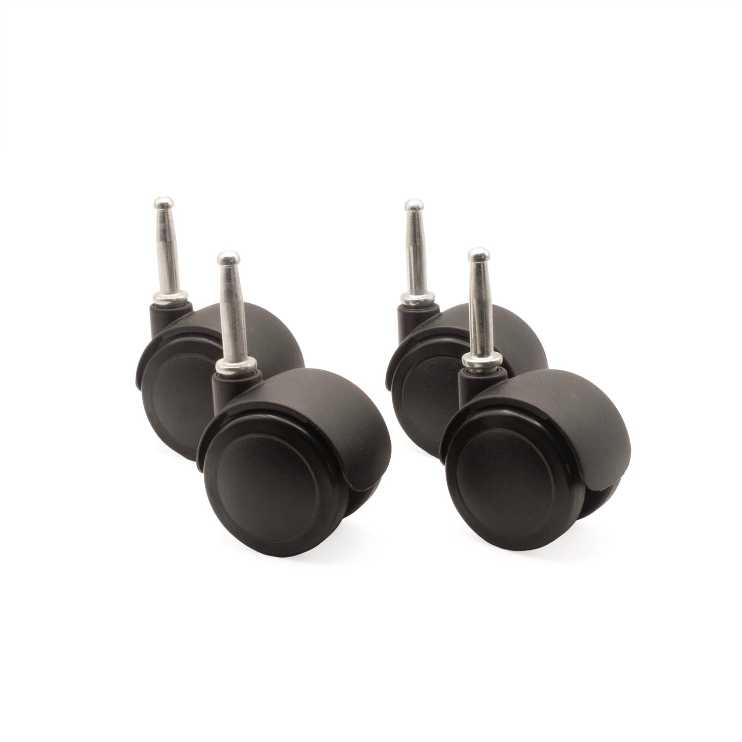REVERSE BRAKE SAFETY SERIES CASTER, SOFT WHEEL, W-STEM, 4/ST