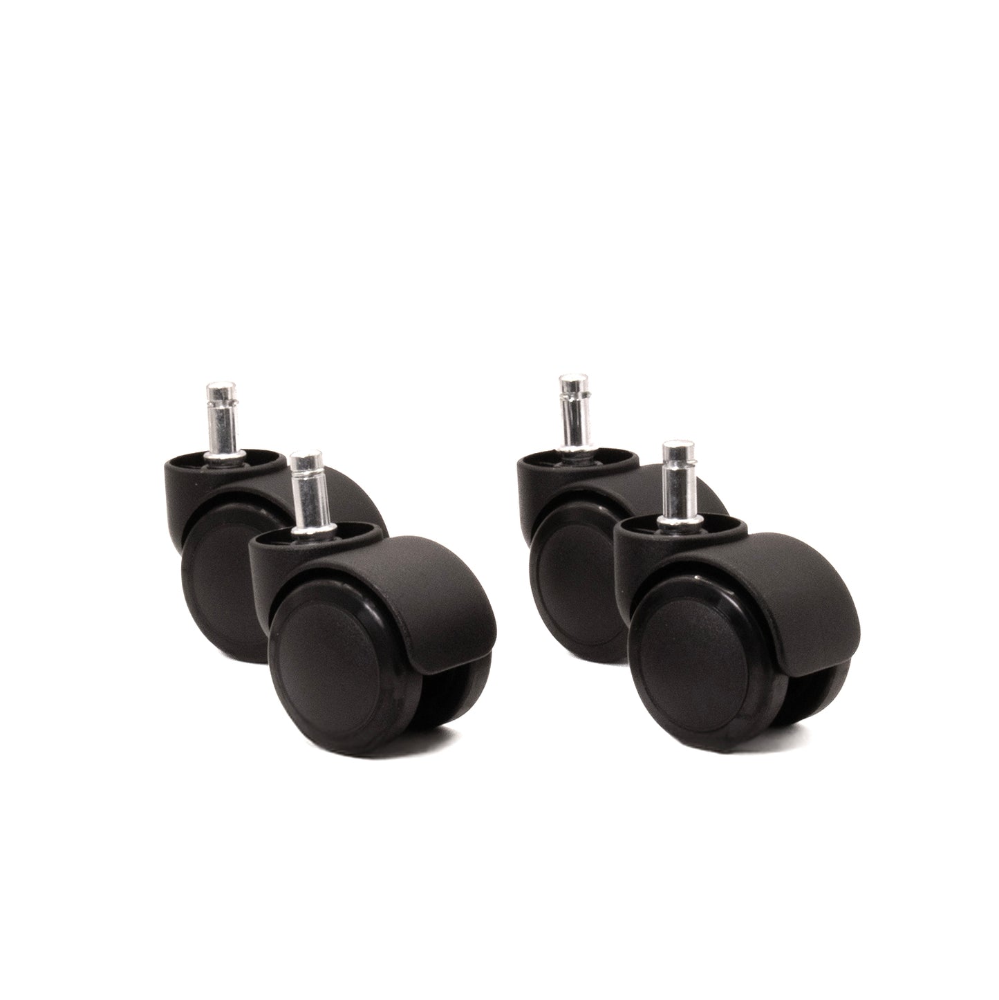 SAFETY CASTER, SOFT WHEEL, OVERSIZE NECK, K-STEM, 4/ST