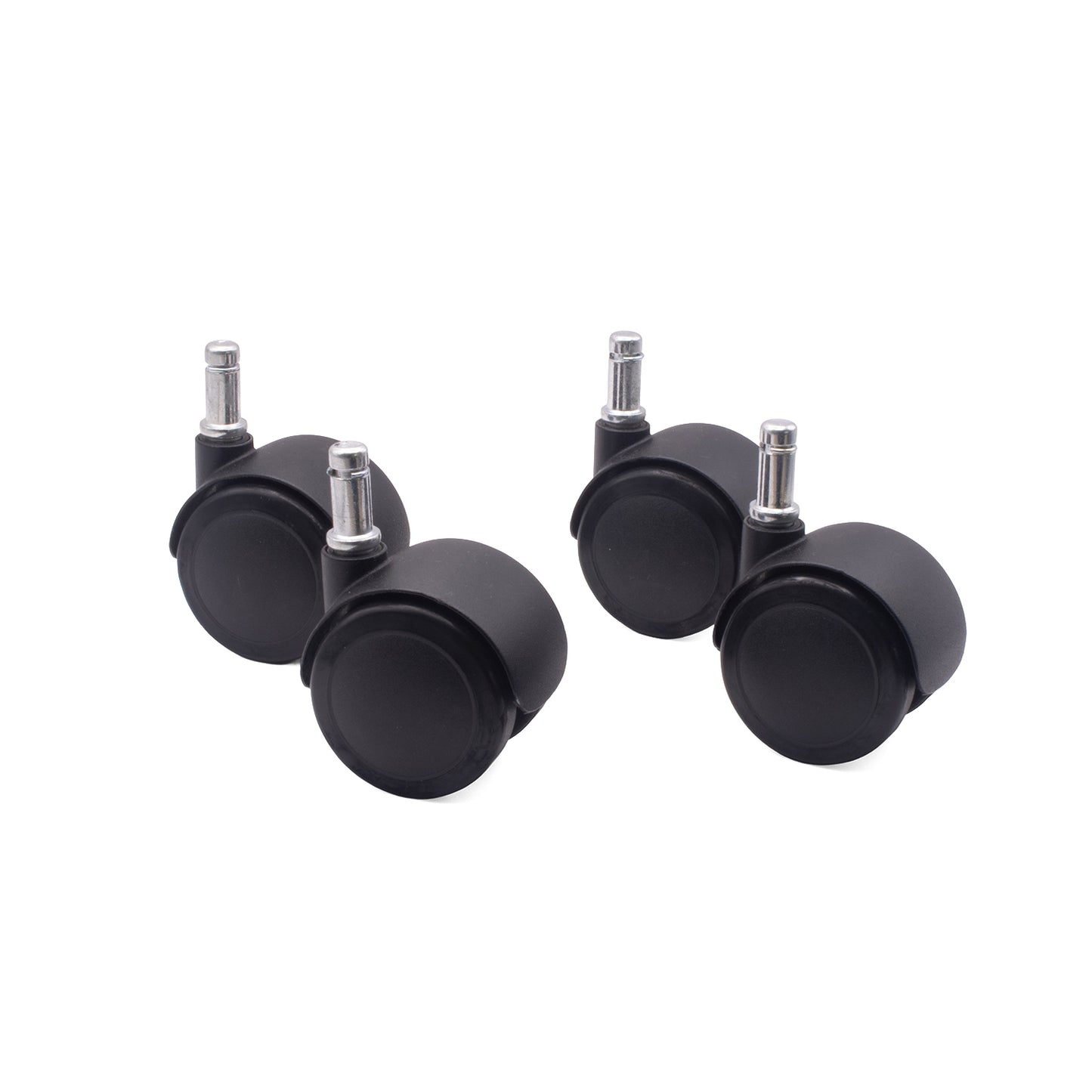 REVERSE BRAKE SAFETY SERIES CASTER, SOFT WHEEL, K-STEM, 4/ST