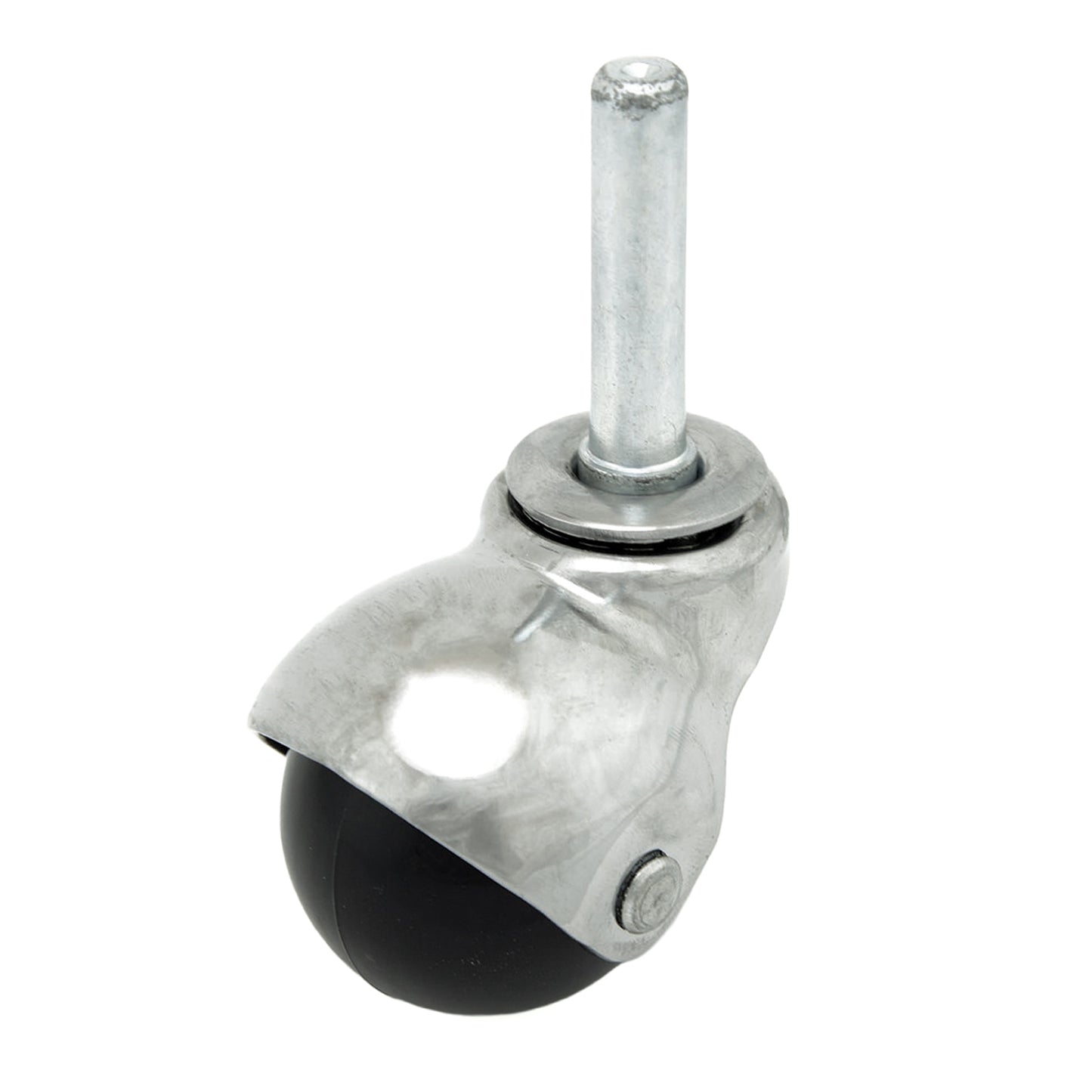 SUPERBALL 2" CASTER, E-STEM, BRT. CHROME, 5/ST