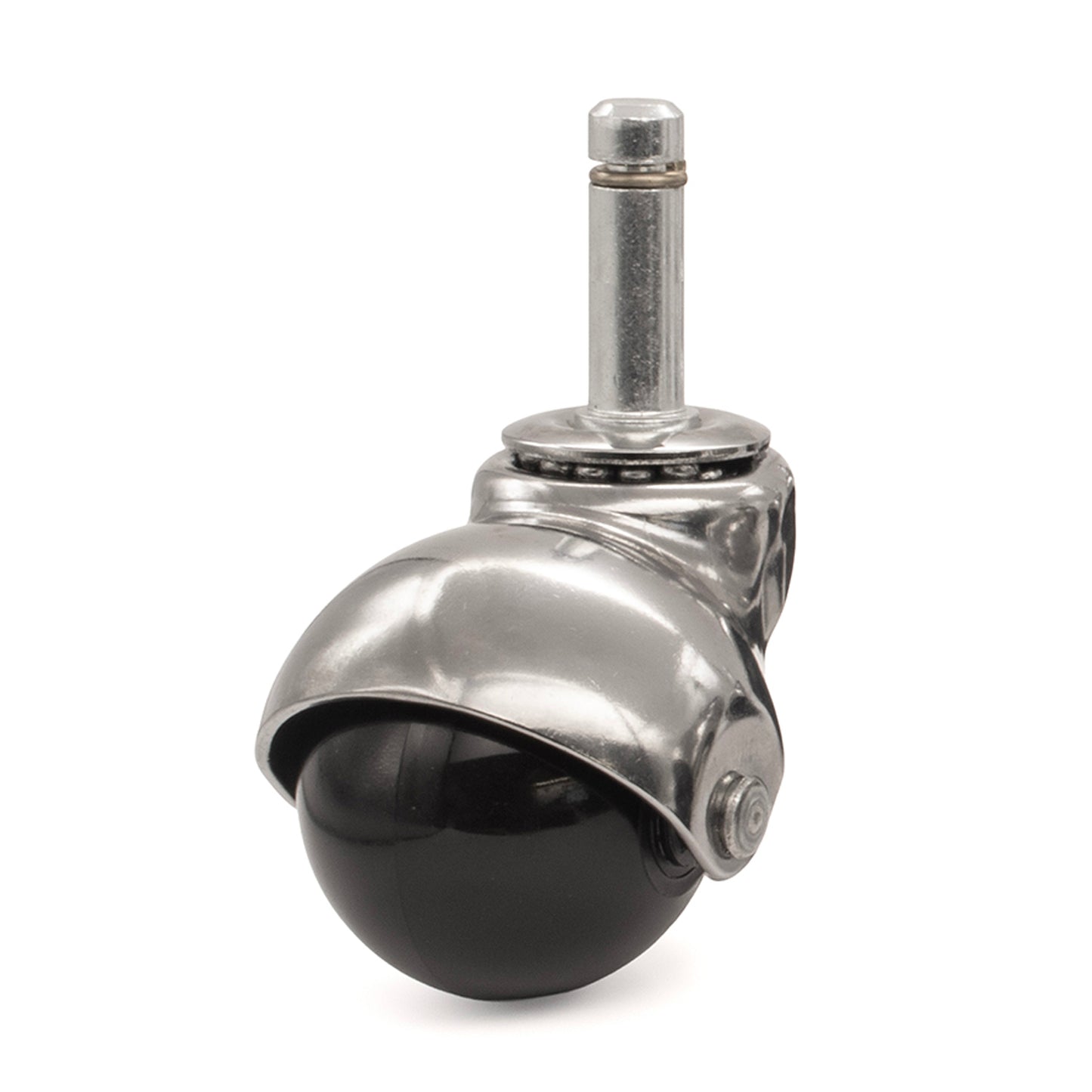 SUPERBALL 2" CASTER, C-STEM, BRT. CHROME, 5/ST