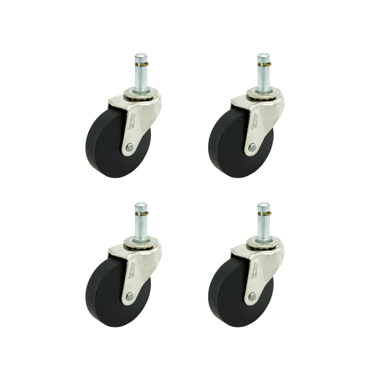 MERCURY, 2-1/2"HARD WHEEL, C-STEM, BRT. NICKEL, 4/ST