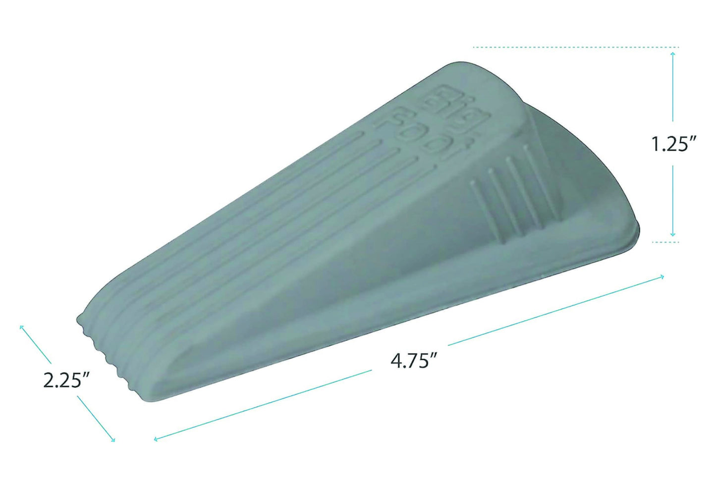 Big Foot® Doorstop, Grey, 2/pk