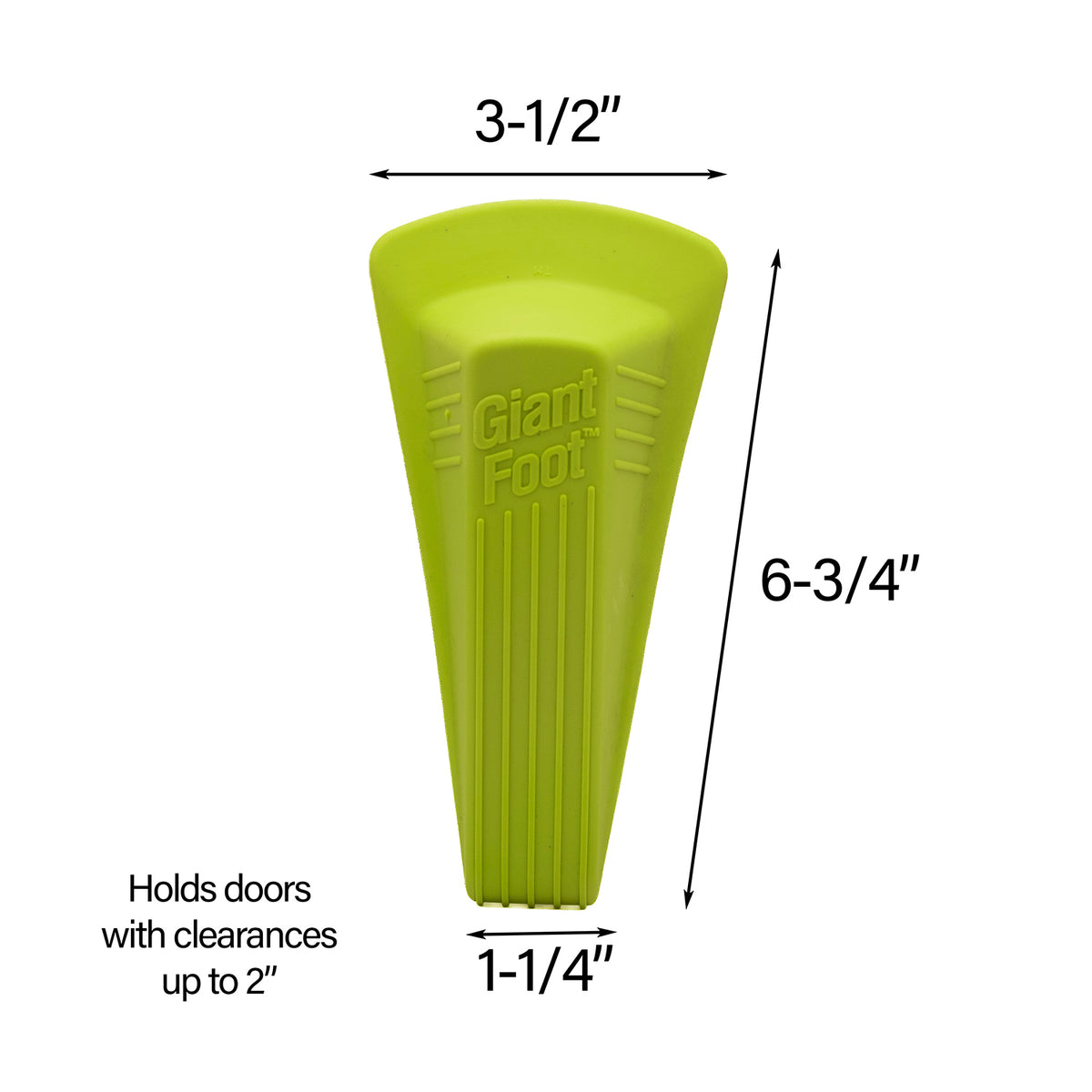 Giant Foot® Doorstop, Safety Green, 2/pk