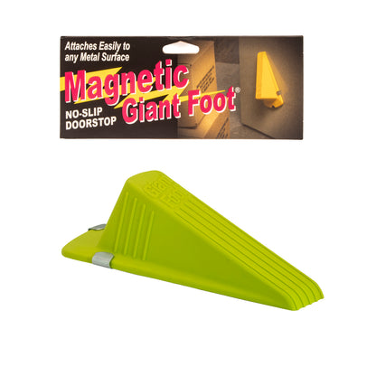 Magnetic Giant Foot® Doorstop, Safety Green