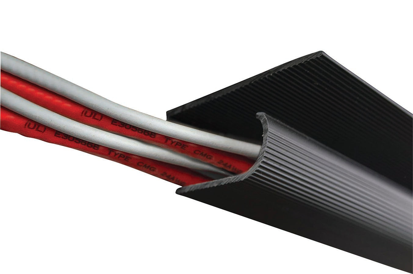 1-3/4" J CHANNEL, LARGE, 12" BLACK, 4/PK