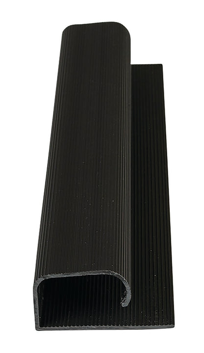 1-3/4" J CHANNEL, LARGE, 12" BLACK, 4/PK