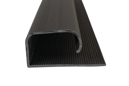 1-1/4" J CHANNEL, SMALL, 12" BLACK, 4/PK
