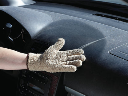 MICROFIBER DUSTING GLOVES, BEIGE, 1/PAIR