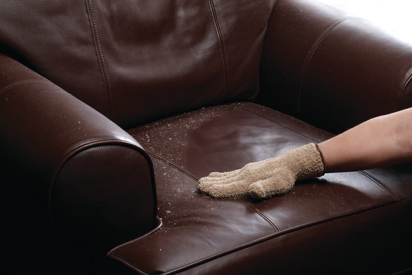 MICROFIBER DUSTING GLOVES, BEIGE, 1/PAIR