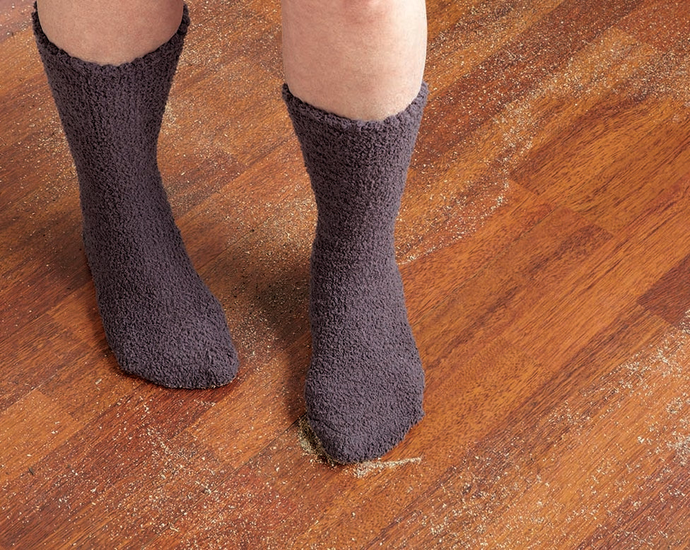 MICROFIBER DUSTING SOCKS, CHARCOAL, 1/PAIR