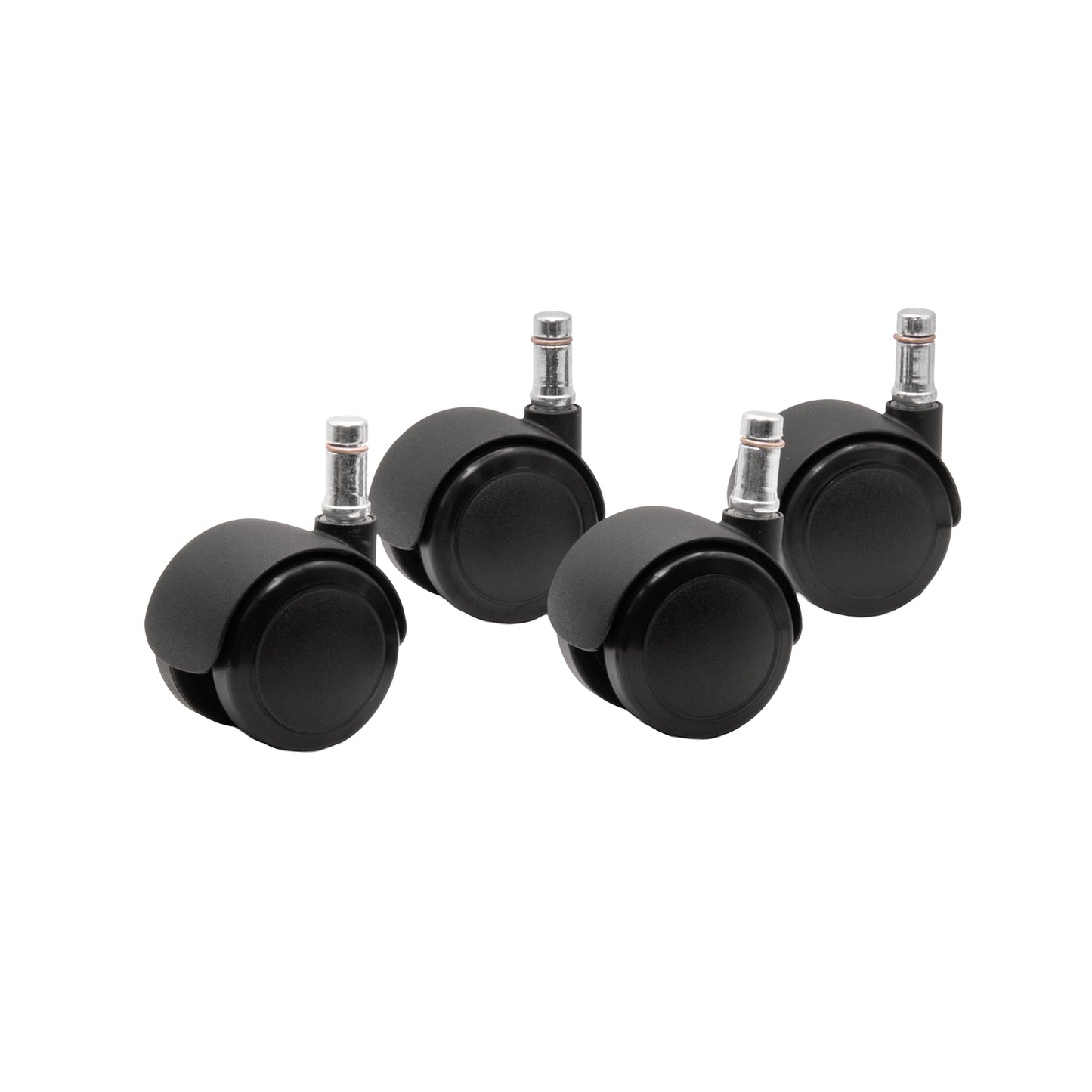 REVERSE BRAKE SAFETY SERIES CASTER, SOFT WHEEL, B-STEM, 4/ST