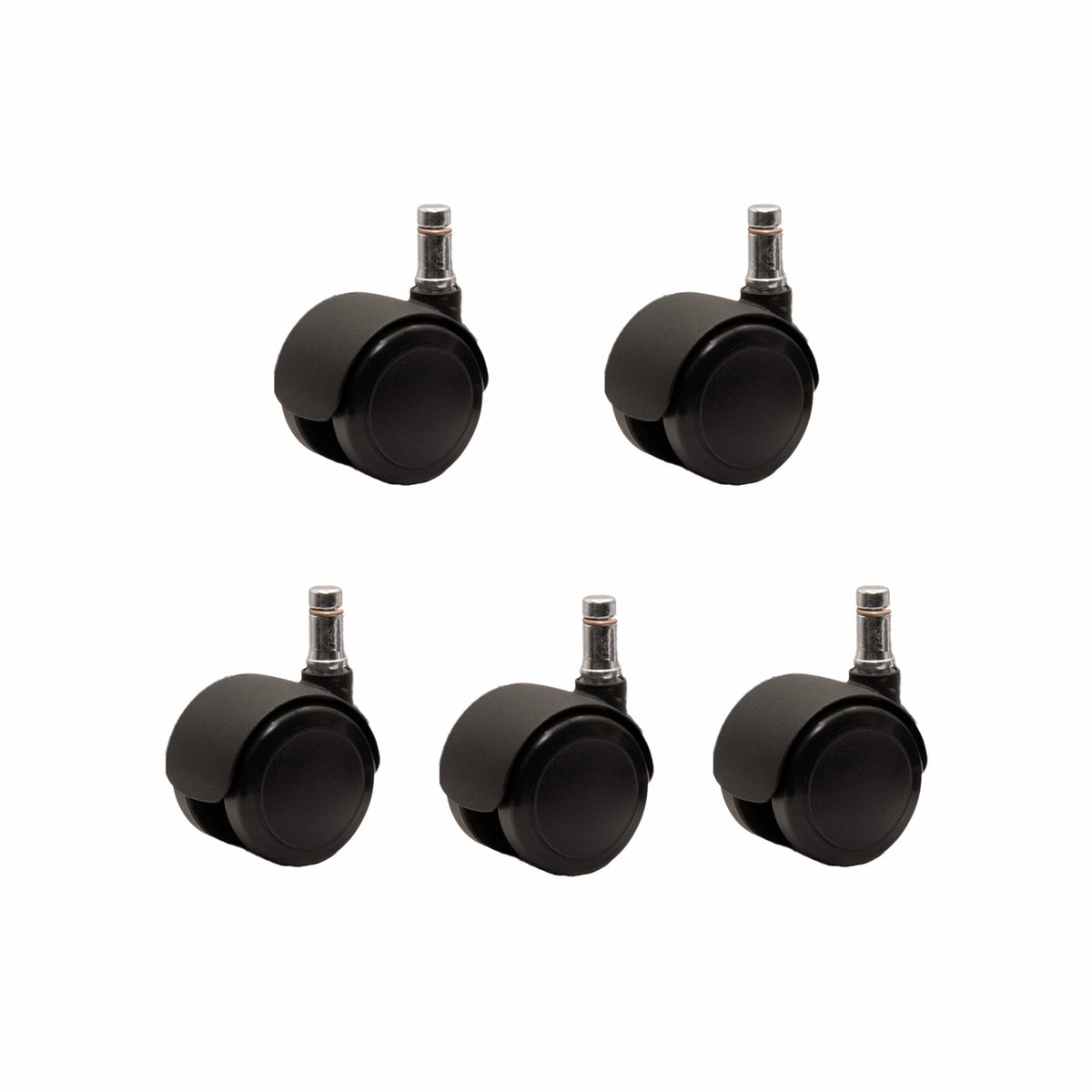 REVERSE BRAKE SAFETY SERIES CASTER, SOFT WHEEL, B-STEM, 5/ST