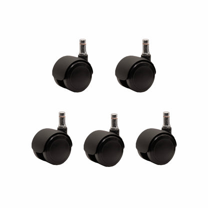 REVERSE BRAKE SAFETY SERIES CASTER, SOFT WHEEL, B-STEM, 5/ST