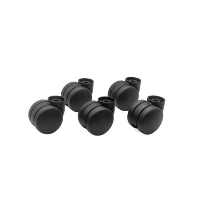 DUAL, HARD WHEEL, STEMLESS WELDED BASE, 5/ST