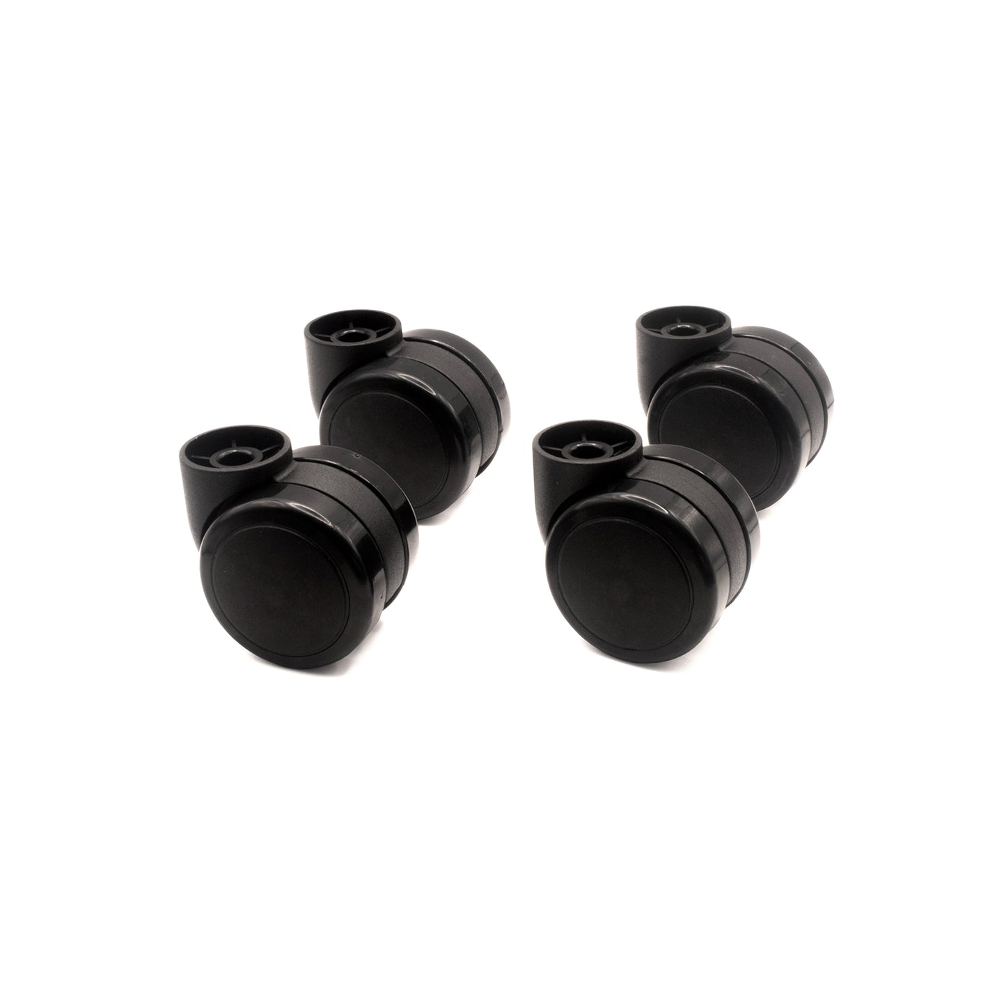 DUAL, SOFT WHEEL, STEMLESS WELDED BASE, 4/ST