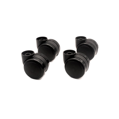 DUAL, SOFT WHEEL, STEMLESS WELDED BASE, 4/ST