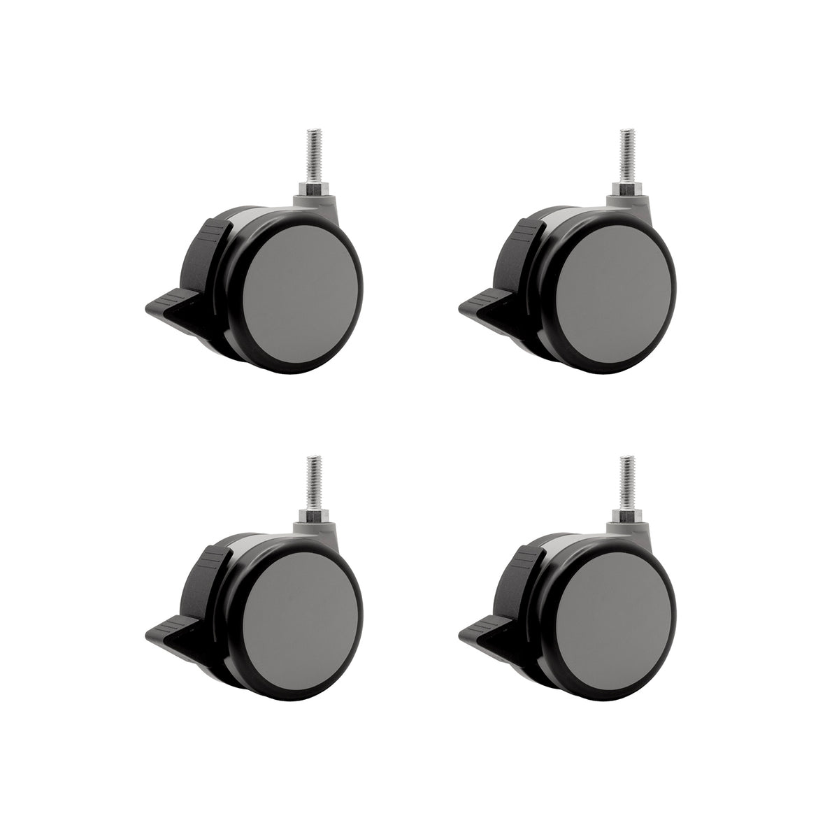 GEMINI, 3" SOFT WHEEL, S-STEM W/4 BRAKES, 4/SET