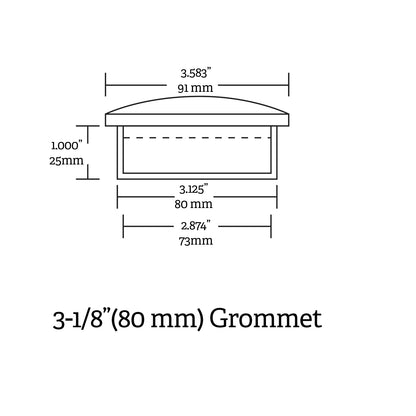 GROMMET, ADJUSTABLE, 80MM, BLACK