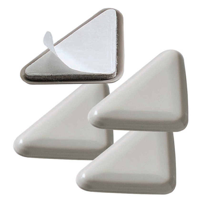 FURNITURE SLIDERS, SELF-ADHESIVE, 2"X2-1/2" TRIANGLES, 4/PK