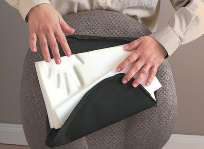 DELUXE MEMORY FOAM LUMBAR SUPPORT, BLACK, 1/PC