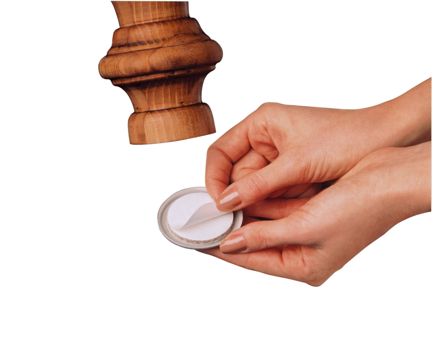 FURNITURE SLIDERS, SELF-ADHESIVE, 1" DIA., 8/PK