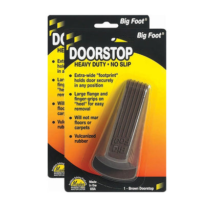 Big Foot® Doorstop, Brown, 2/pk