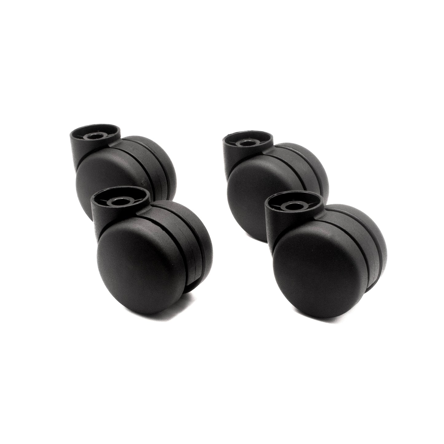 DUAL HARD WHEEL, STEMLESS WELDED BASE, 4/ST