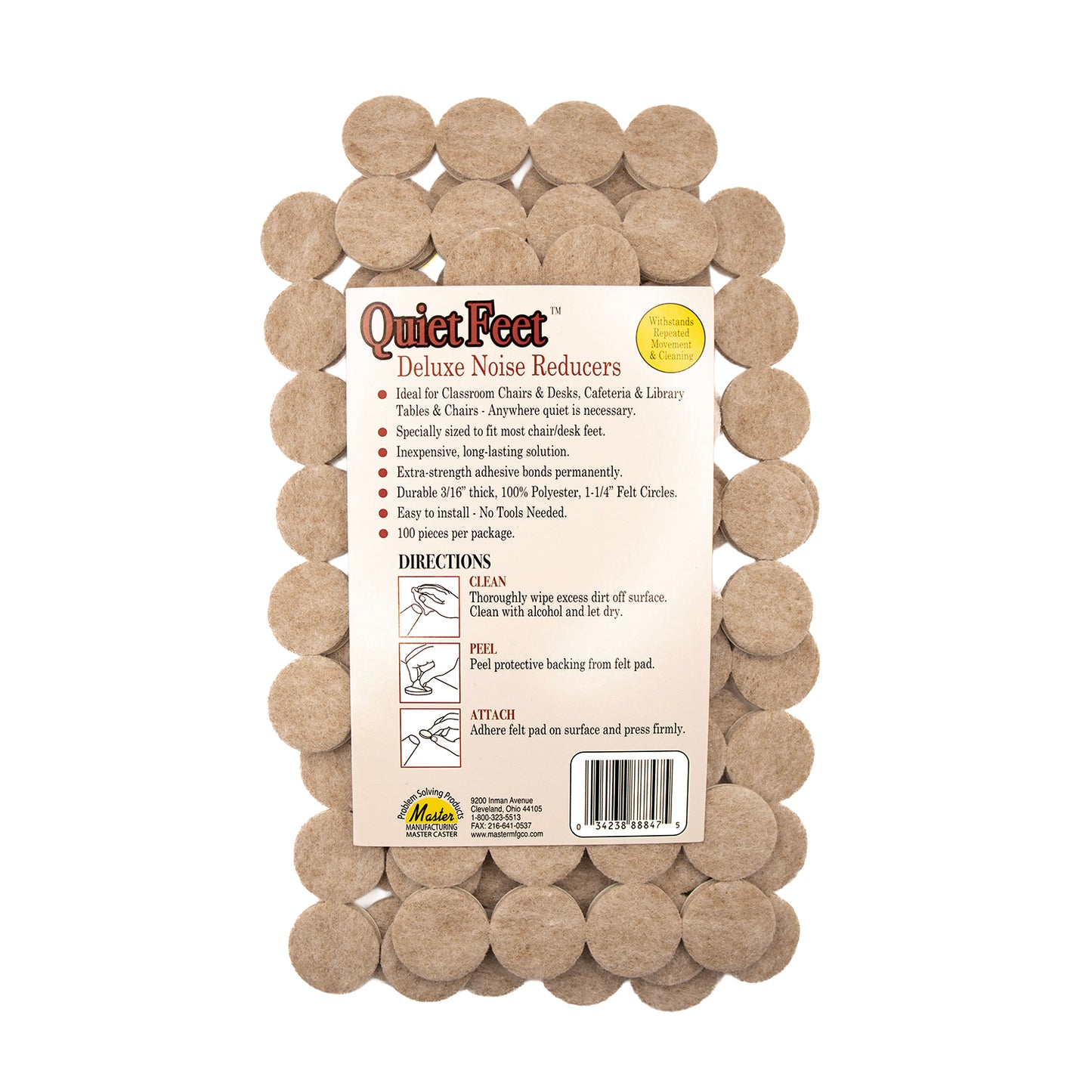 QUIET FEET NOISE REDUCERS, 100/PC