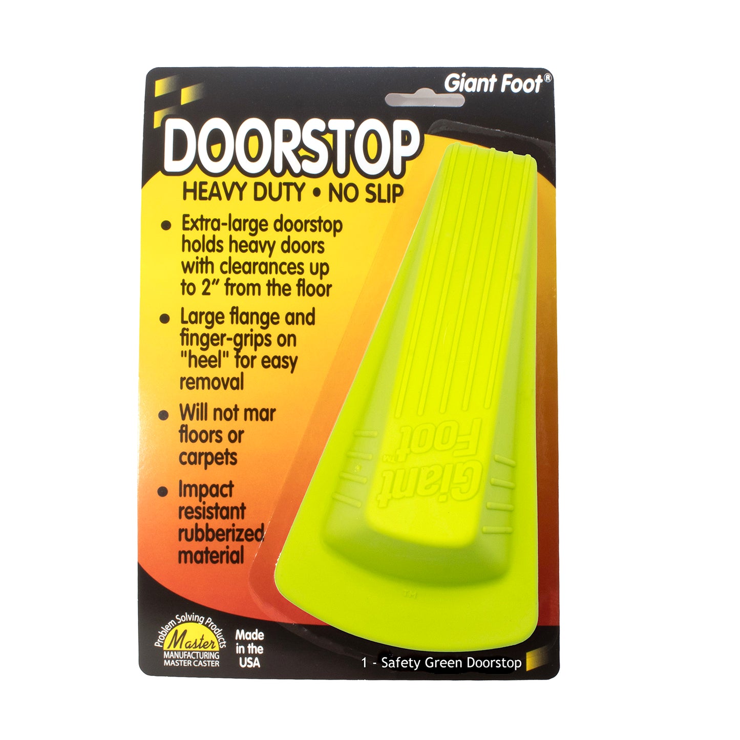 Giant Foot®, Doorstop, Safety Green
