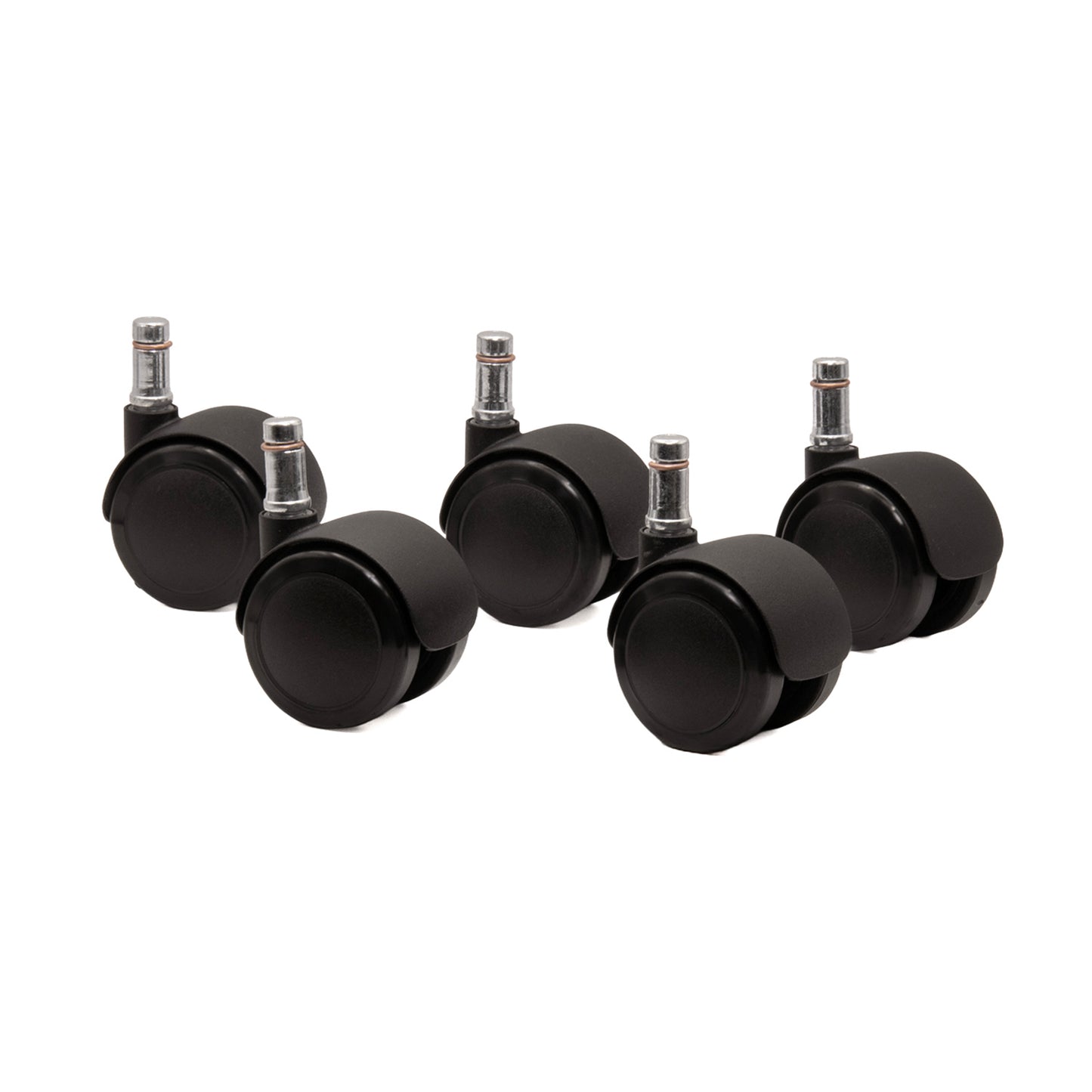 REVERSE BRAKE SAFETY SERIES CASTER, SOFT WHEEL, B-STEM, 5/ST