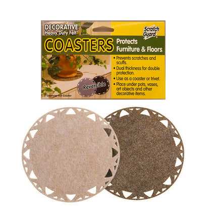 COASTER, REVERSIBLE, 8" DIA. 1/PK