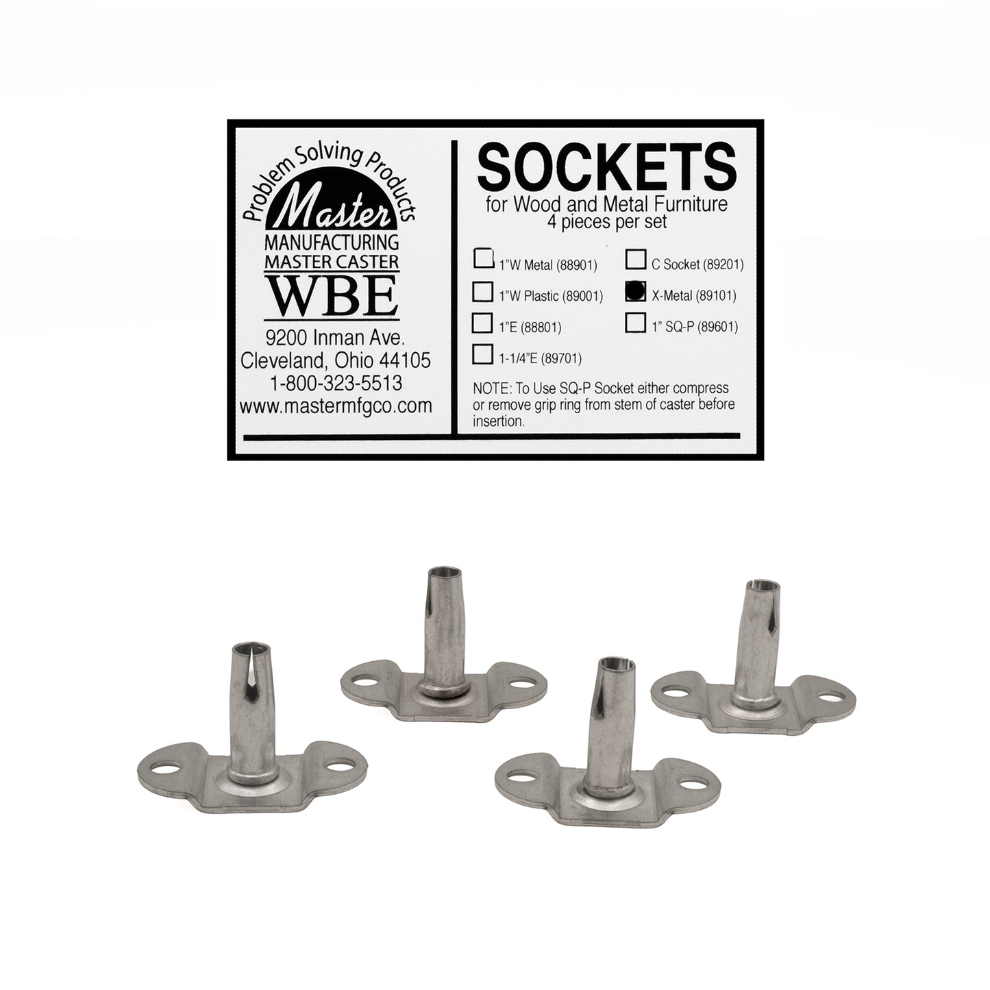 SOCKET X, FOR WORN HOLE WOOD, 4/ST