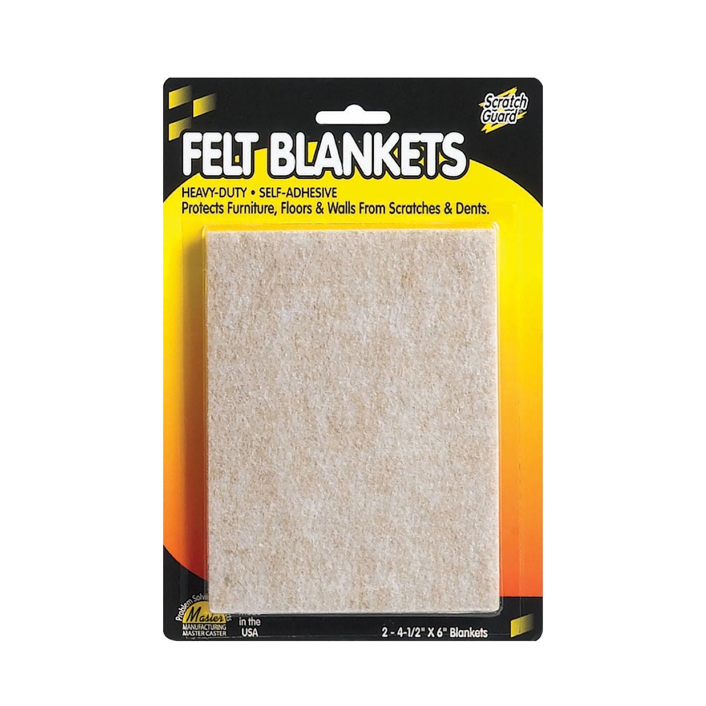 FELT, SELF-ADHESIVE, 4-1/2X6 PAD, BEIGE, 2/PK