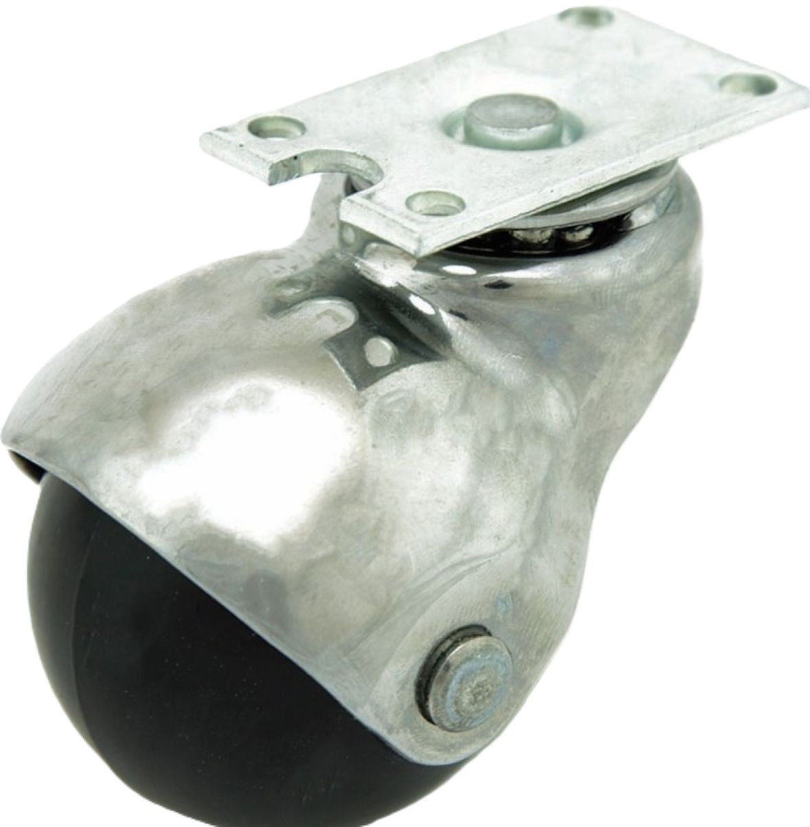 SUPERBALL 2" CASTER, J-PLATE, BRT. CHROME, 4/ST