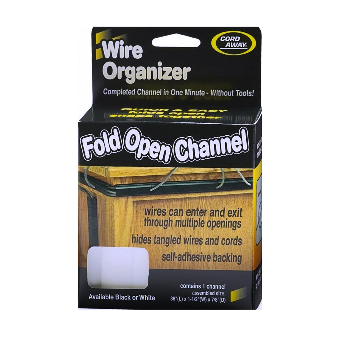CHANNEL, FOLD-OPEN, WHITE
