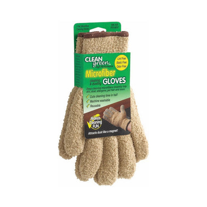 MICROFIBER DUSTING GLOVES, BEIGE, 1/PAIR