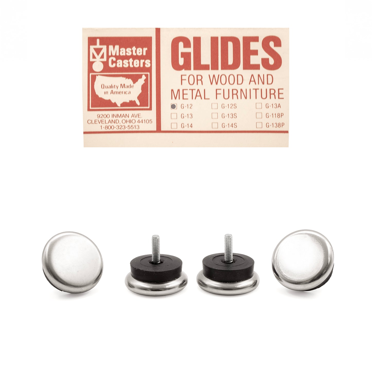 G-14S SCREW TYPE GLIDE 1-1/4". 4/ST