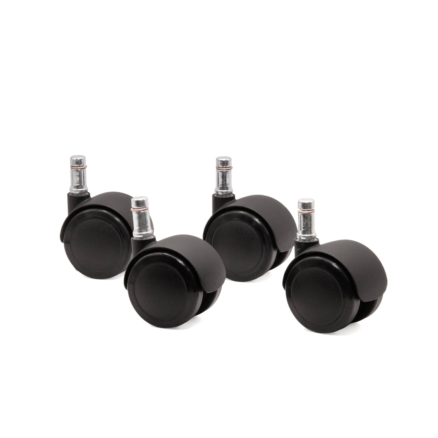 REVERSE BRAKE SAFETY SERIES CASTER, SOFT WHEEL, B-STEM, 4/ST