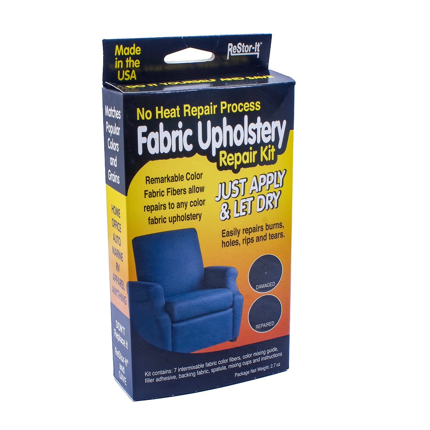 NO-HEAT FABRIC/UPHOLSTERY REPAIR KIT