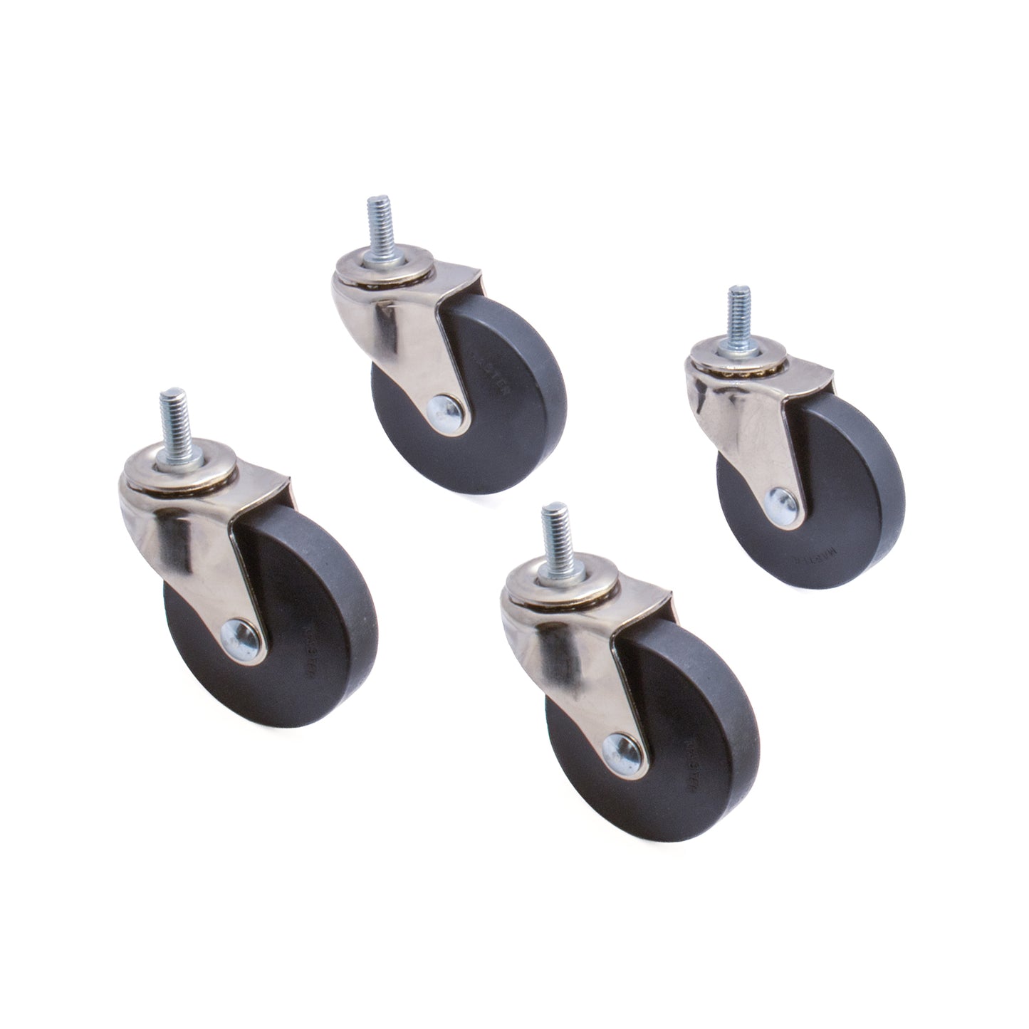 MERCURY, 2-1/2"HARD WHEEL, S-STEM, BRT. NICKEL, 4/ST