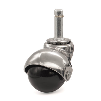 SUPERBALL 2" CASTER, C-STEM, BRT. CHROME, 4/ST