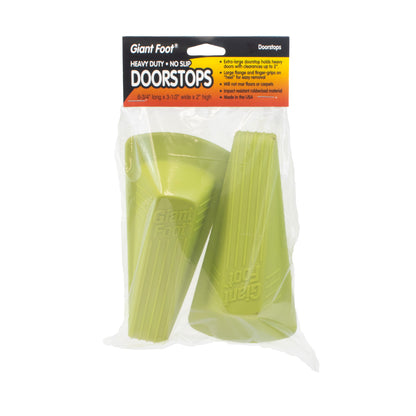 Giant Foot® Doorstop, Safety Green, 2/pk
