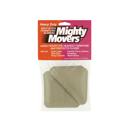 FURNITURE SLIDERS, SELF-ADHESIVE, 3.5"X4.5" TRIANGLE, 4/PK