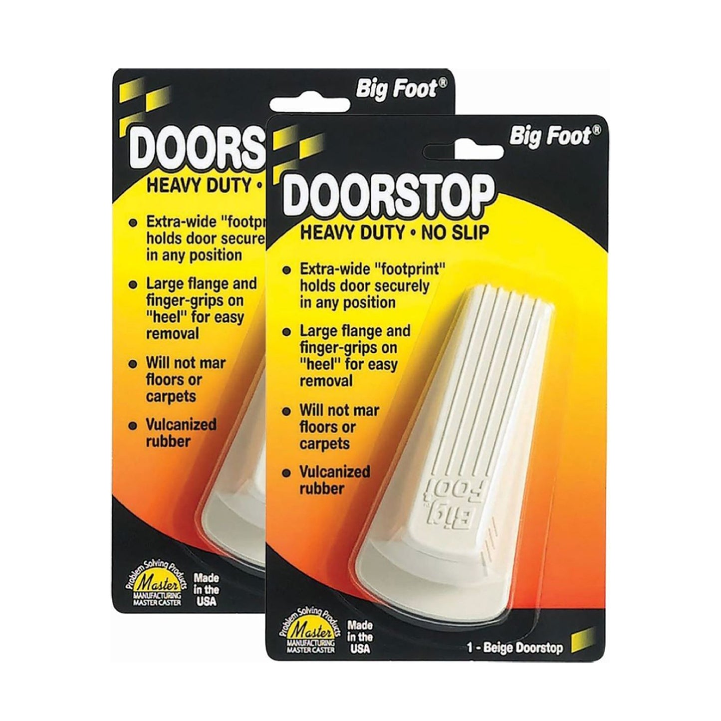 Big Foot® Doorstop, Beige, 2/pk